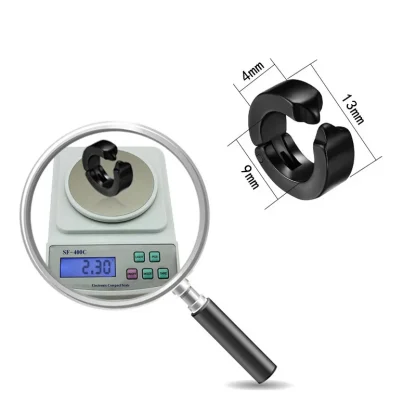 Black Ear Clip Earrings for Men - Image 15