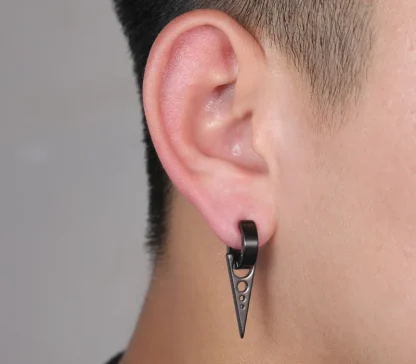 Clip-On Earrings with Hanging Cross Design - Image 7