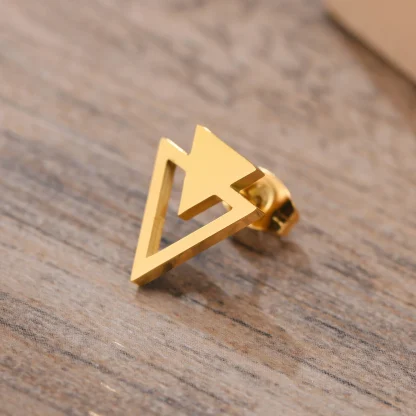 Stud Earrings with Triangle Arrow Design - Image 5