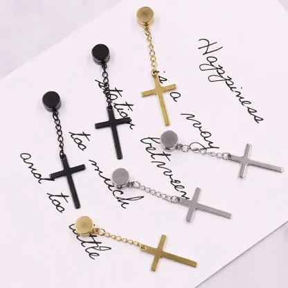 Magnetic Ear Stud with Hanging Design - Image 9