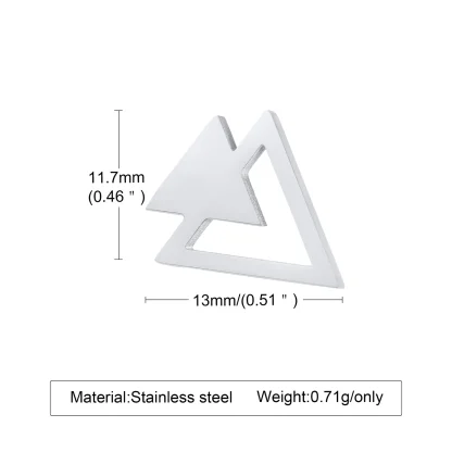 Stud Earrings with Triangle Arrow Design - Image 9