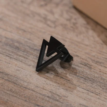 Stud Earrings with Triangle Arrow Design - Image 3
