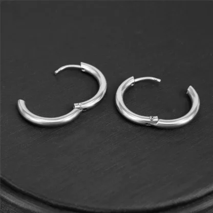Elegant Simple Hoop Earrings for Women - Image 3