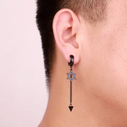 Dangle Chain Earrings with Multi Cross Design - Image 5