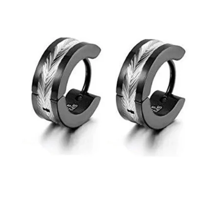 Punk Hoop Earrings with Spike Design - Image 3