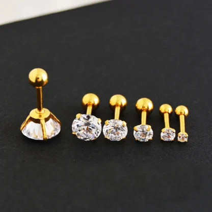 Luxury Stud Earrings with Bling Design - Image 5