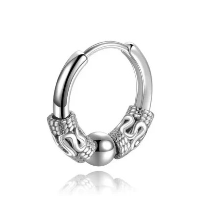Gothic Hoop Earrings with Intricate Design - Image 5