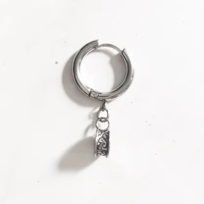 Chain Earrings with Fish Bone Dangle - Image 7