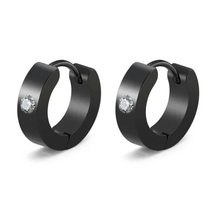 Punk Hoop Earrings with Spike Design - Image 6