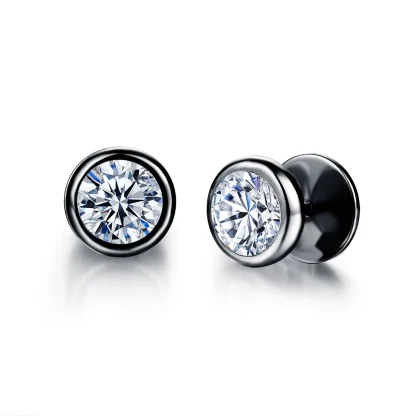 Stud Black Earrings with Skeleton Design - Image 6