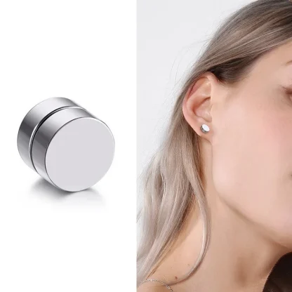 Hoop Clip-on Earrings with Spike Design - Image 6