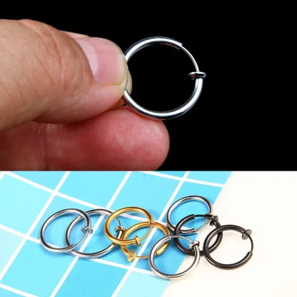 No Piercing Earrings with Round Design - Image 6
