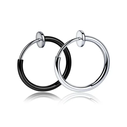 No Piercing Earrings with Round Design