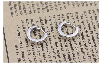 Sleek Hoop Earrings with Shiny Design - Image 3