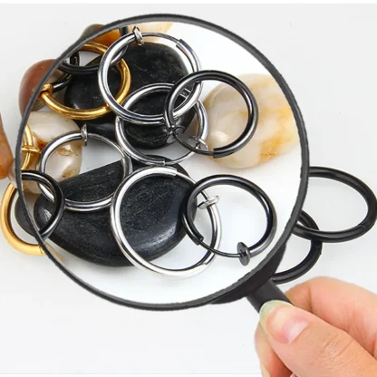 No Piercing Earrings with Round Design - Image 4