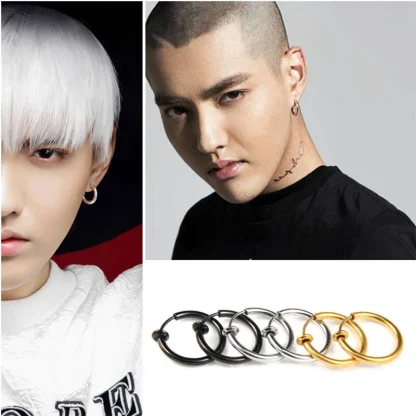 No Piercing Earrings with Round Design - Image 5