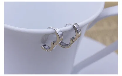Sleek Hoop Earrings with Shiny Design - Image 6