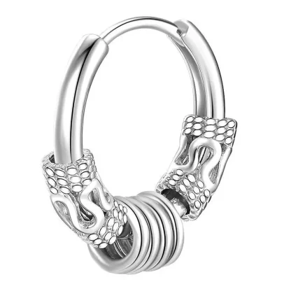 Gothic Hoop Earrings with Intricate Design - Image 6