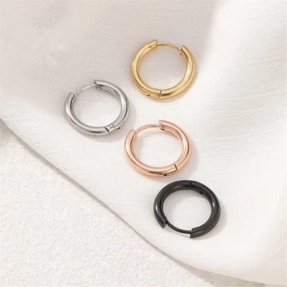 Elegant Simple Hoop Earrings for Women - Image 11