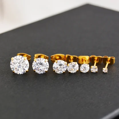 Luxury Stud Earrings with Bling Design - Image 2