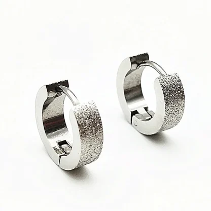 Punk Hoop Earrings with Spike Design - Image 11