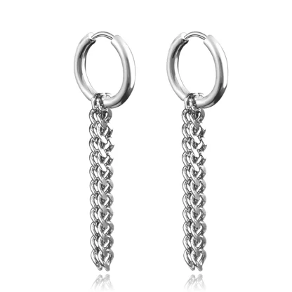 Spike Dangle Earrings with Hoop Design - Image 6