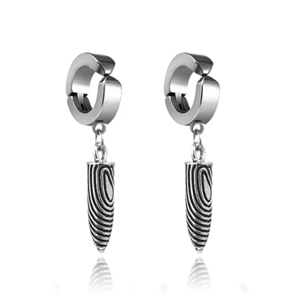 Chain Earrings with Fish Bone Dangle - Image 11