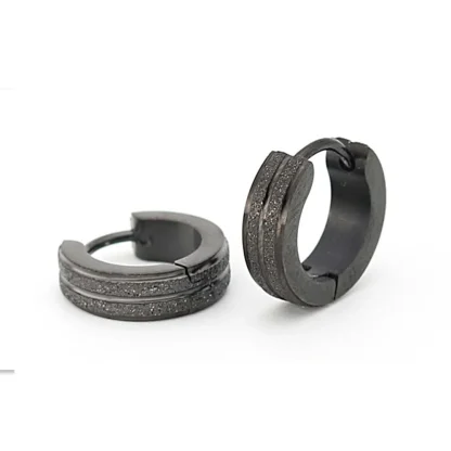 Punk Hoop Earrings with Spike Design - Image 5