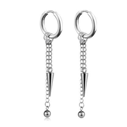 Spike Dangle Earrings with Hoop Design - Image 5