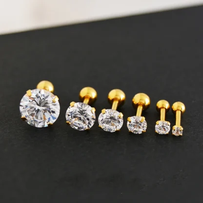 Luxury Stud Earrings with Bling Design - Image 4