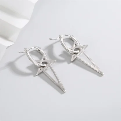 Stylish Pentagram Dangle Earrings - Image 6