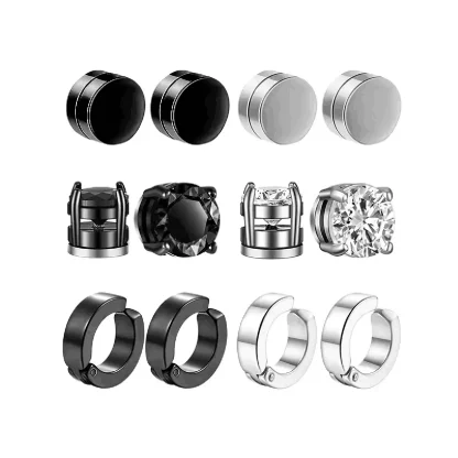 Magnetic Round Earrings for Non-piercing - Image 5