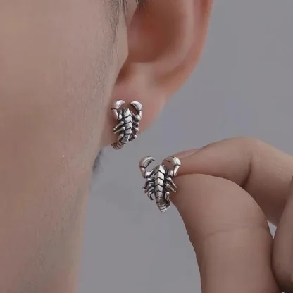 Artistic Stud Earrings with Scorpion Shape