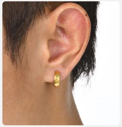 Geometric Hoop Earrings for Men and Women - Image 4
