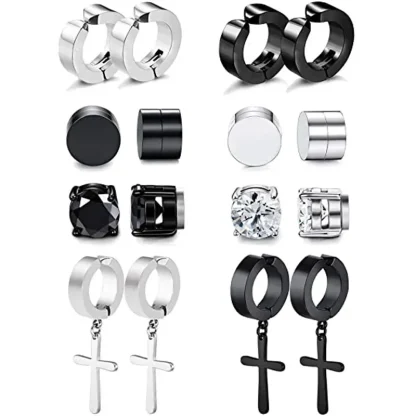 Magnetic Earrings with Solid Color Design