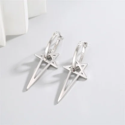 Stylish Pentagram Dangle Earrings - Image 5