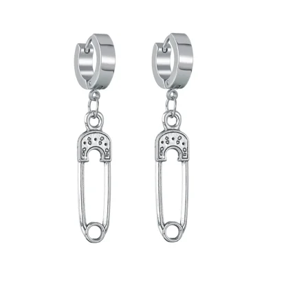 Hoop Earrings with Blade Shaped Tangle - Image 10