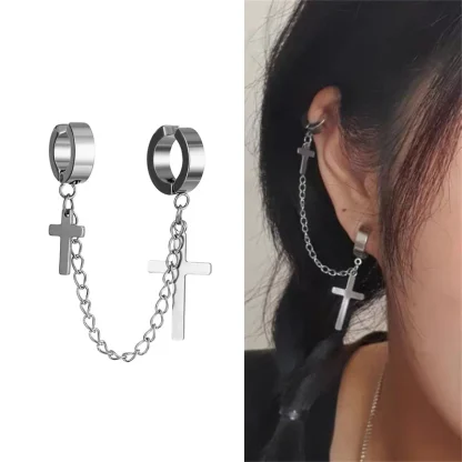 Stylish Cuff Earrings with Spike Design - Image 8