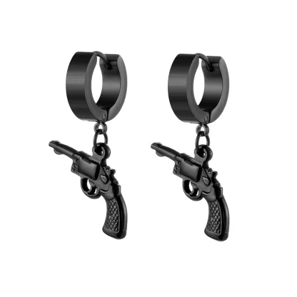 Hoop Earrings with Blade Shaped Tangle - Image 8