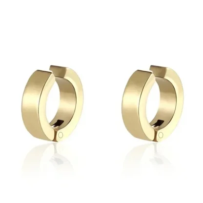 Simple Shiny Stud Earrings with Magnetic - Image 9