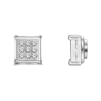 Non-Piercing Square Earrings with Luxury Design