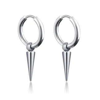 Spike Dangle Earrings with Hoop Design