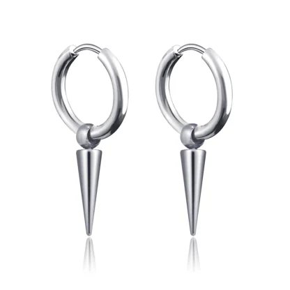 Spike Dangle Earrings with Hoop Design