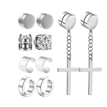 Magnetic Round Earrings for Non-piercing - Image 4