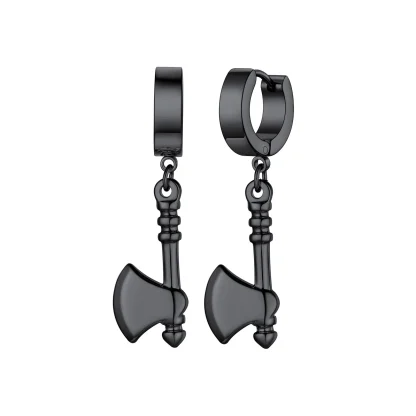 Hoop Earrings with Blade Shaped Tangle - Image 7