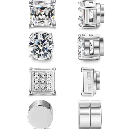 Non-Piercing Square Earrings with Luxury Design - Image 4