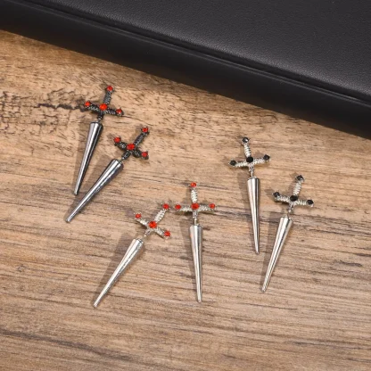 Gothic Sword Shaped Earrings for Men - Image 5