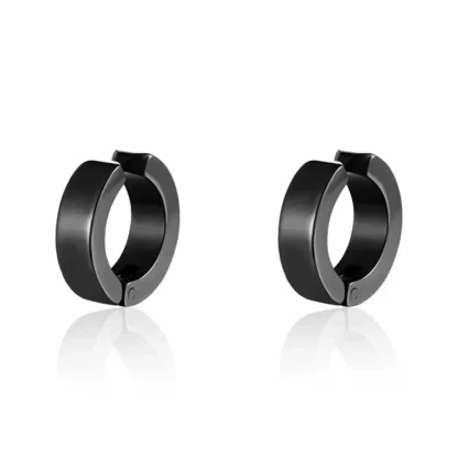 Simple Shiny Stud Earrings with Magnetic - Image 3
