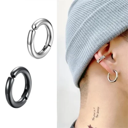 Non Piercing Earring with Geometric Design - Image 3