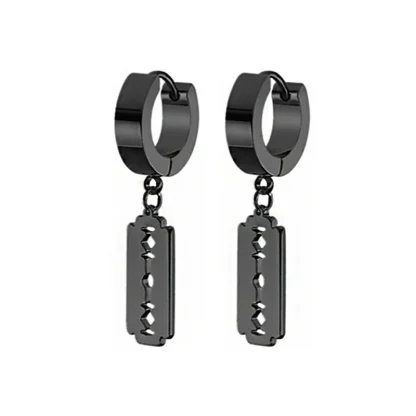 Hoop Earrings with Blade Shaped Tangle - Image 14